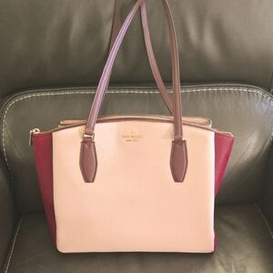 Kate Spade ♠️ One Size Leather Shoulder Bag Pink and Burgundy